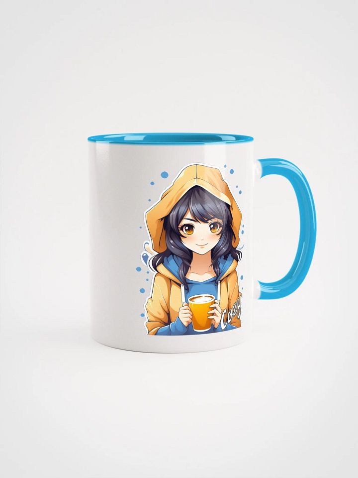 Cozy Kawaii Anime Girl - Ceramic Mug with Color Inside - v2 product image (1)