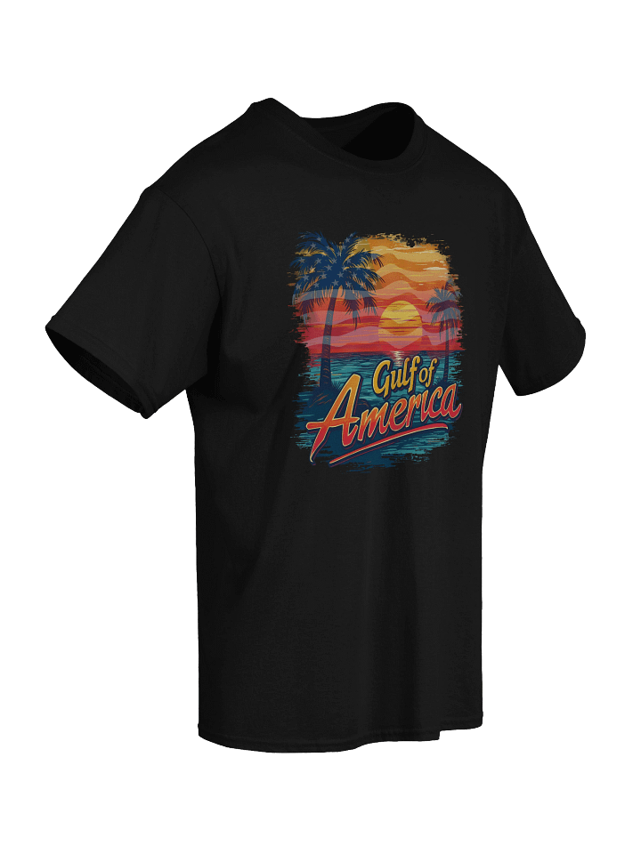 The Gulf of America with Sunset Flag T-Shirt product image (2)