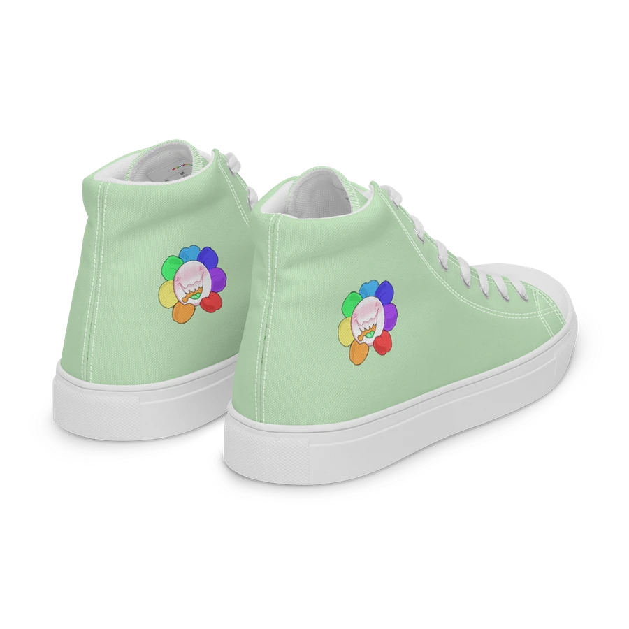 Pastel Green and White Flower Sneakers product image (26)