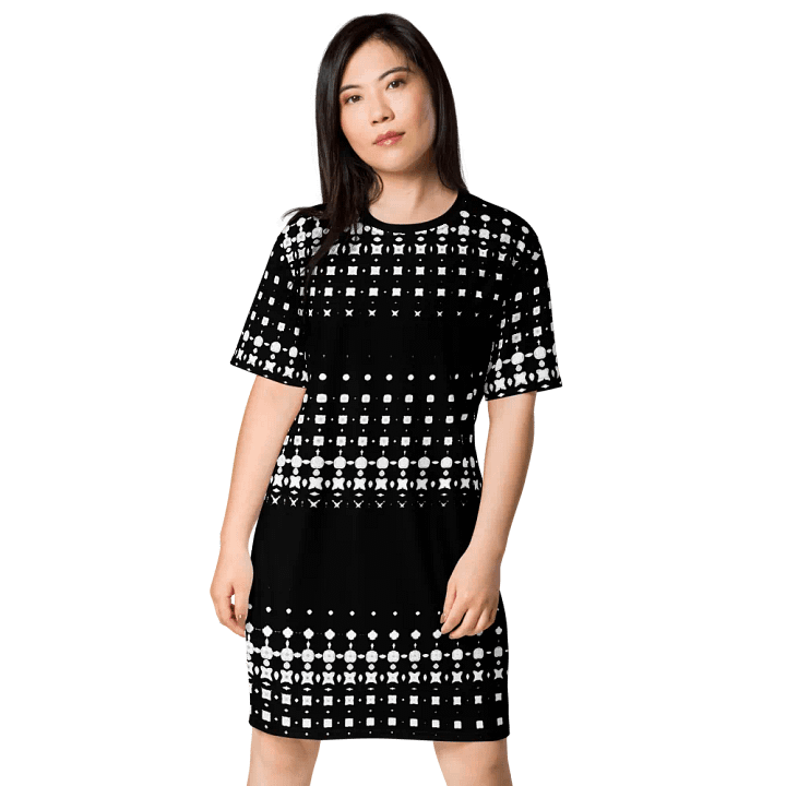 Abstract Not Quite The Little Black Dress T Shirt Dress product image (1)