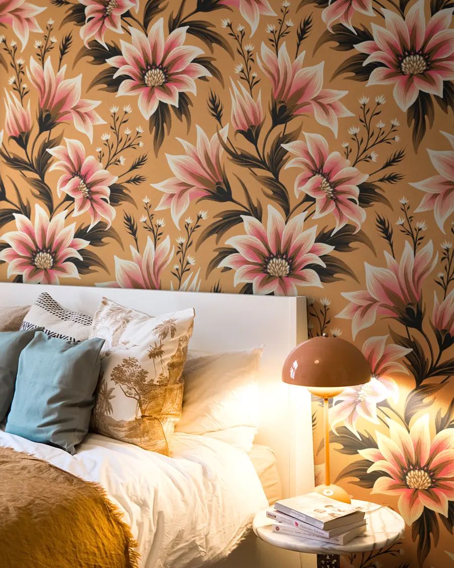 Wallpaper Mockup - Bedside with Retro Lamp product image (3)