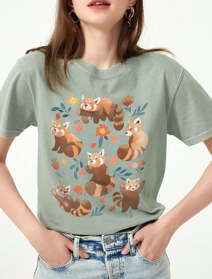 Cottagecore-Style Shirt of Kawaii Red Pandas | Cottagecore, Goblincore, and Forestcore-Inspired Red Pandas T-Shirt product image (1)