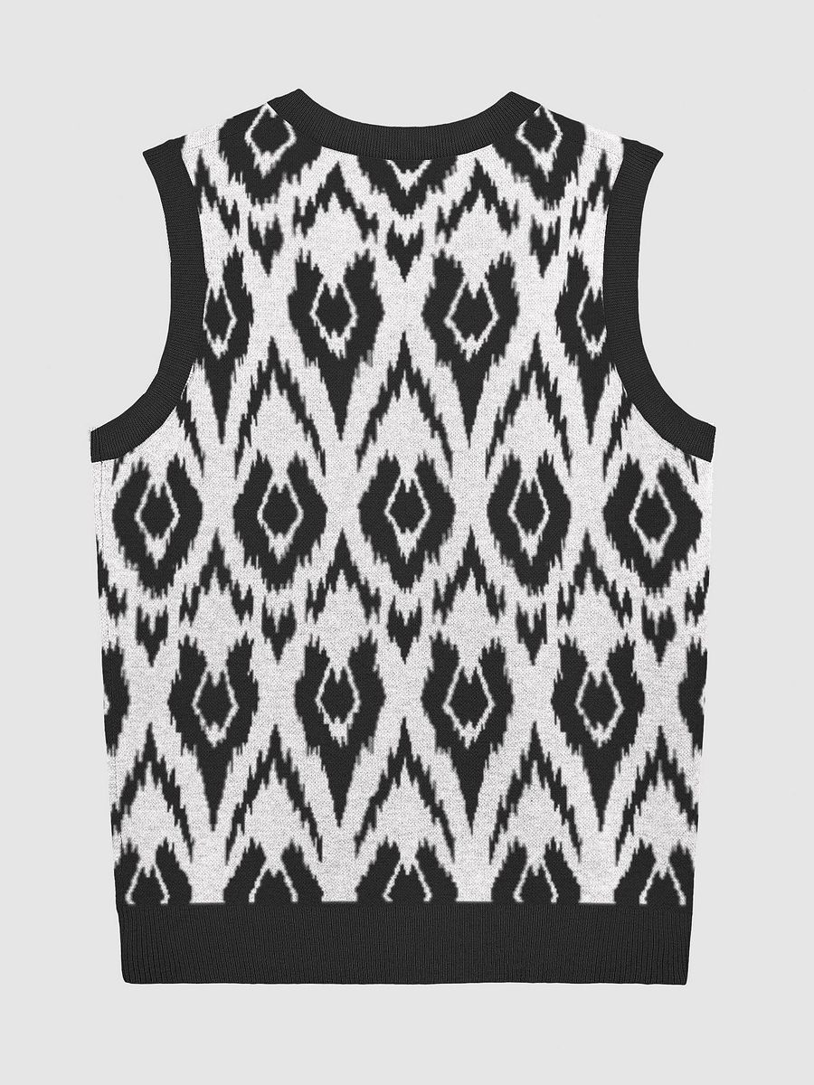 Ikat Ethnic Black Knitted Vest product image (6)