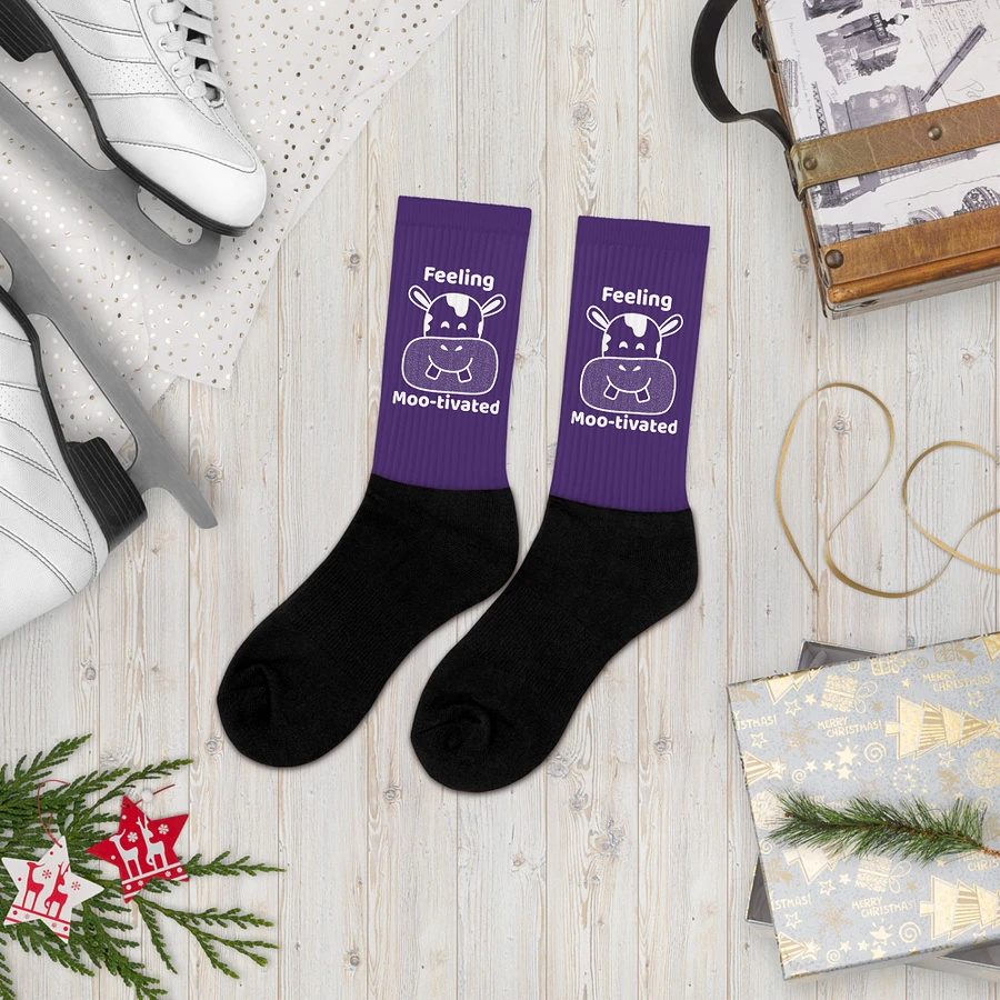 Feeling Mootivated Purple Cow Socks product image (17)