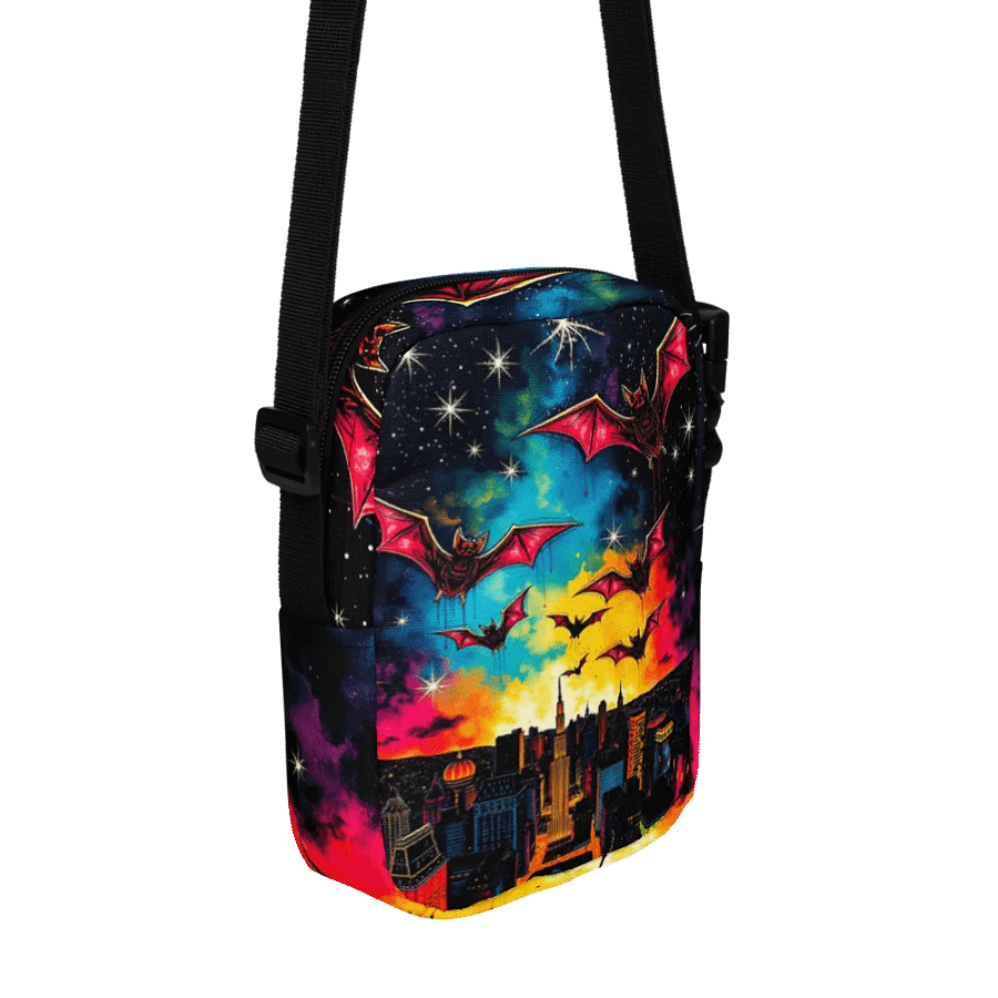 Starry Night Bats Crossbody Adventure Bag product image (3)