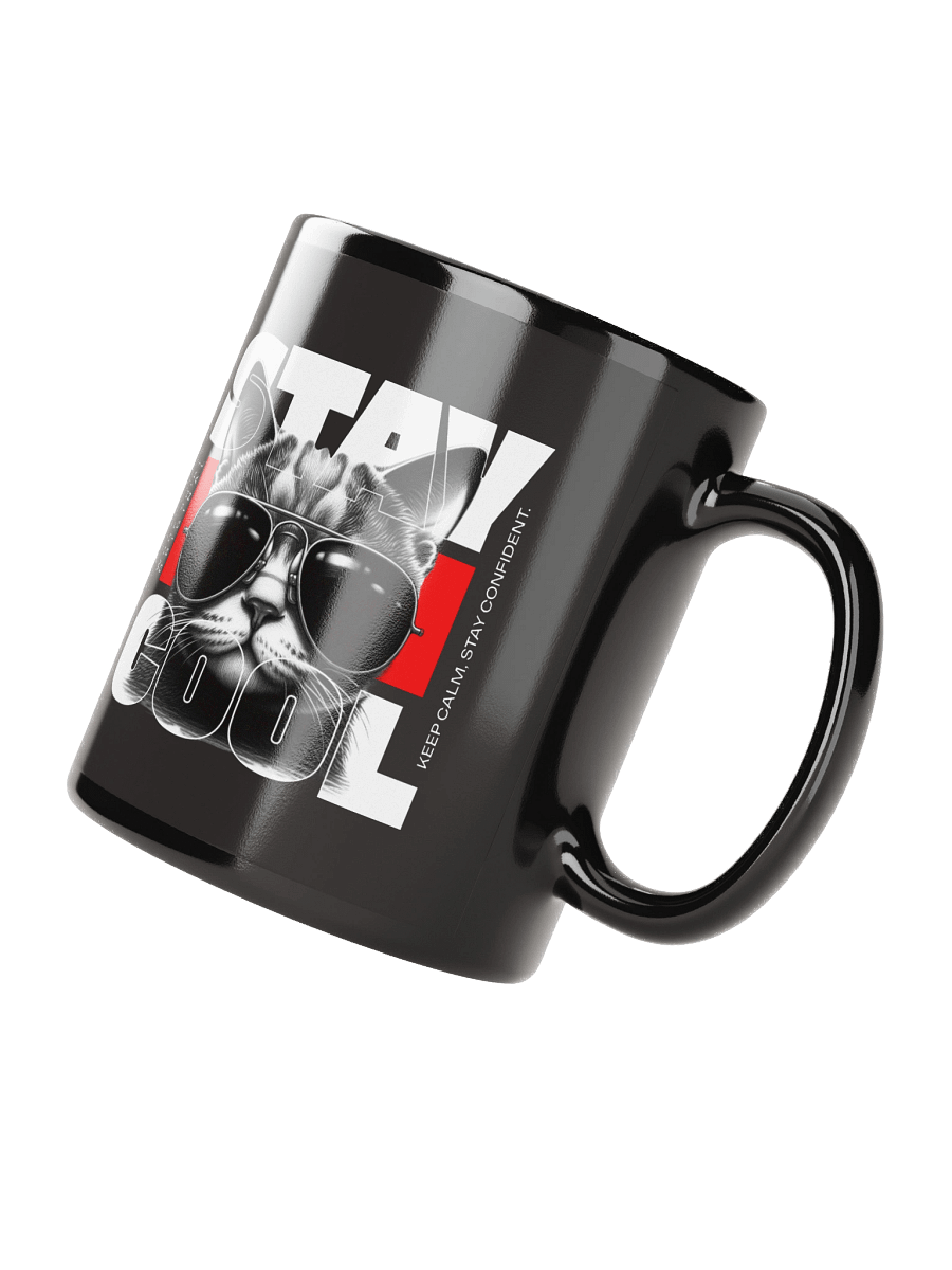 Stay Cool | Black Glossy Mug product image (2)