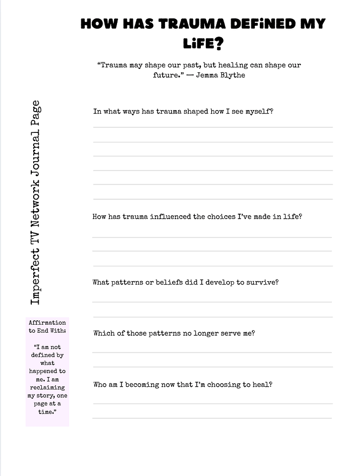 How Has Trauma Defined My Life? Journaling Page product image (1)
