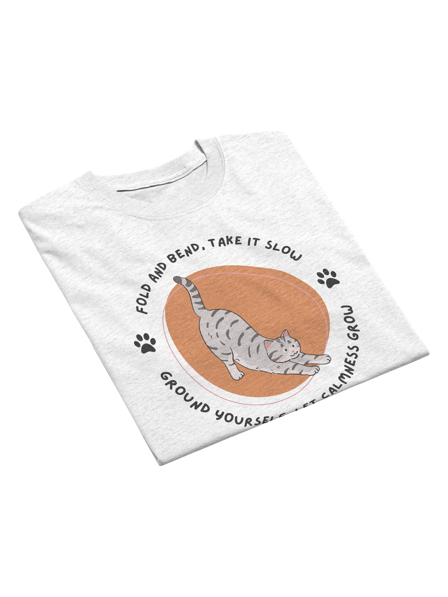 Cat Yoga Mantra Tee: Embrace Calmness product image (3)