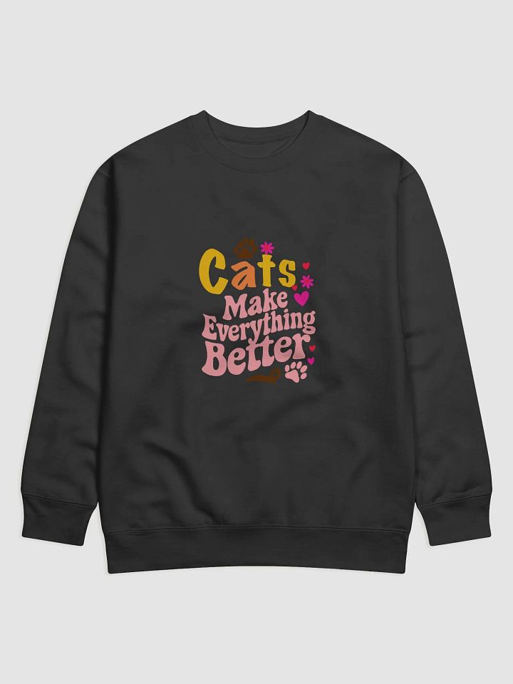 Whimsical Cats Make Everything Better Sweatshirt product image (10)