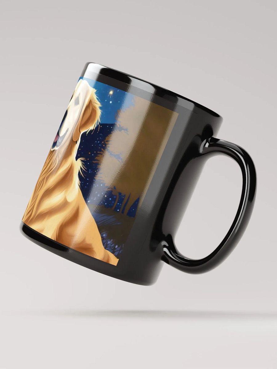 Campfire Companion: Black Glossy Mug for Dog Lovers product image (4)