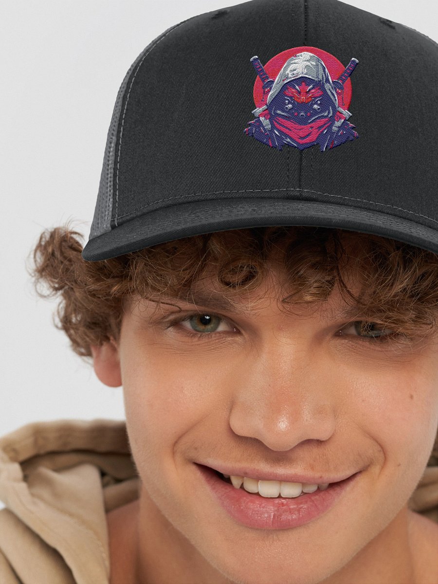 Samurai Ninja Warrior Trucker Cap – Black & Grey product image (8)