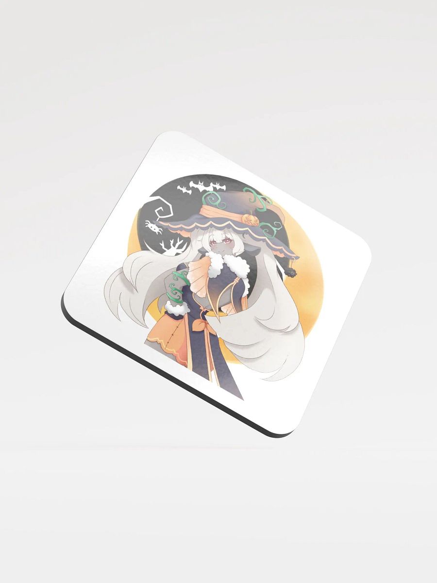 Pumpkin Witch Lila Glossed Cork Coaster (Limited Edition) product image (2)