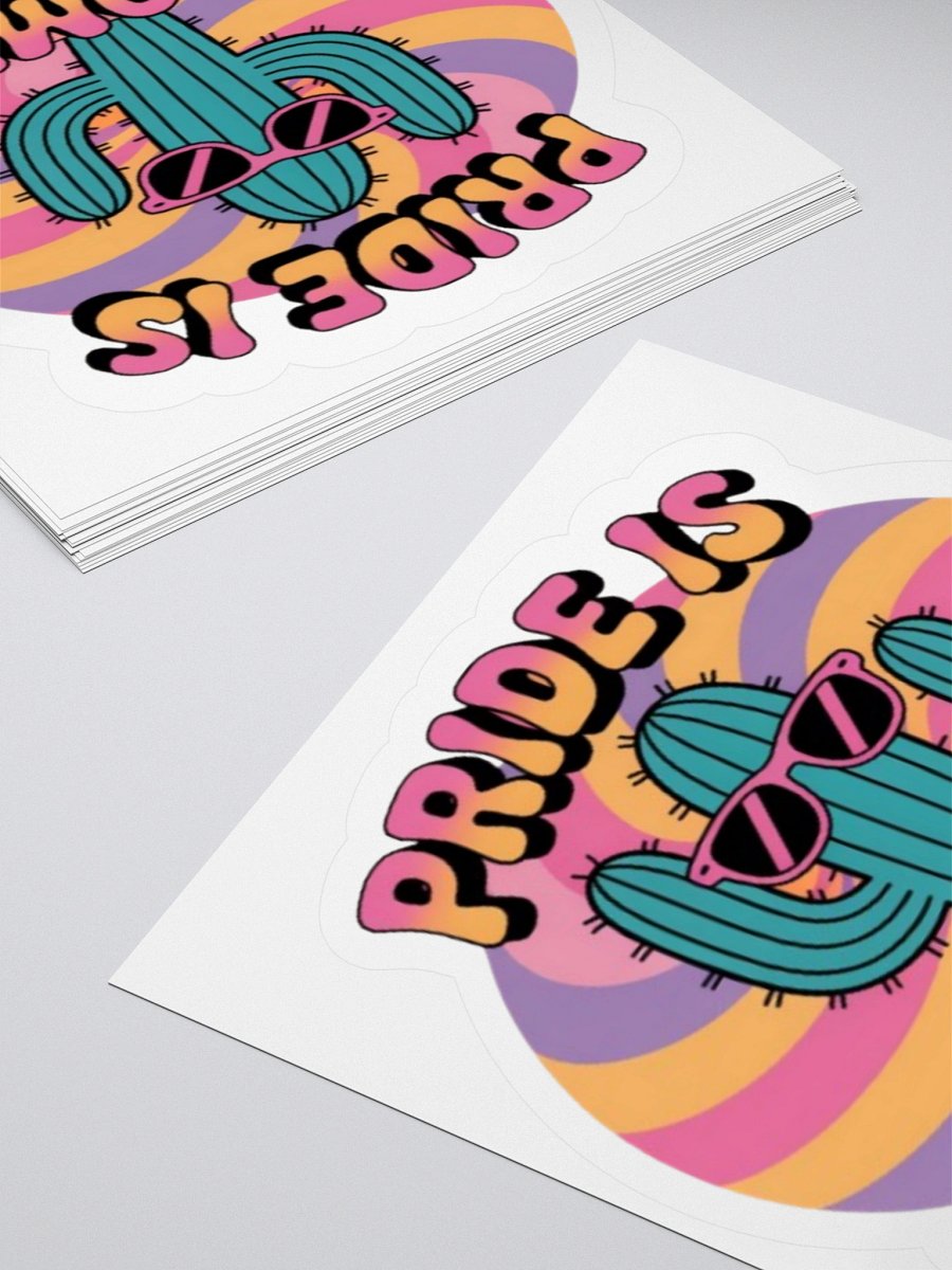 Exclusive "Pride is Blooming" Desert Cactus Sticker by TDS Music - Celebrate LGBTQ+ Pride product image (10)