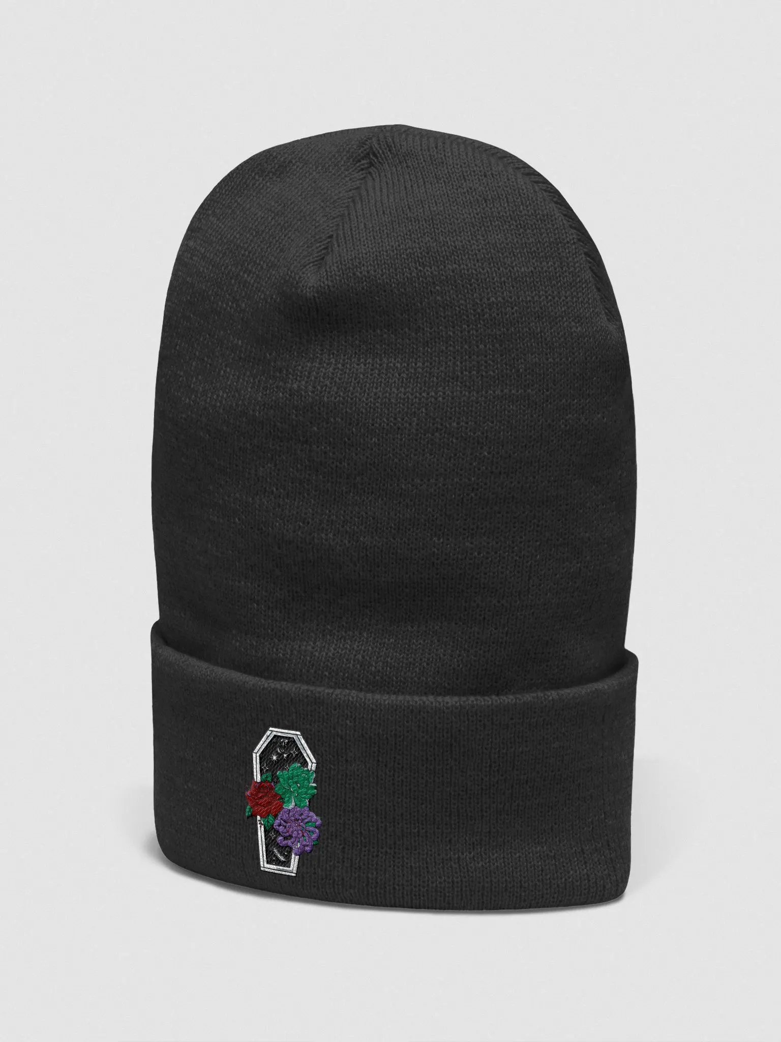 Floral Coffin Cuffed Beanie product image (4)