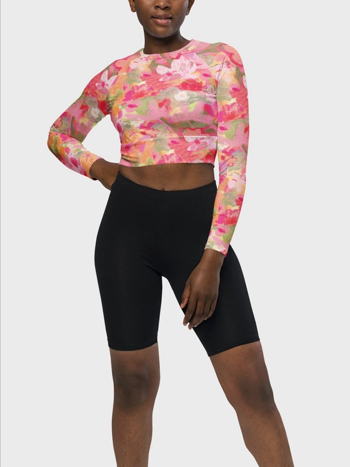 Recycled Crop Top "Sweet Pastel Florals of Spring" product image (2)
