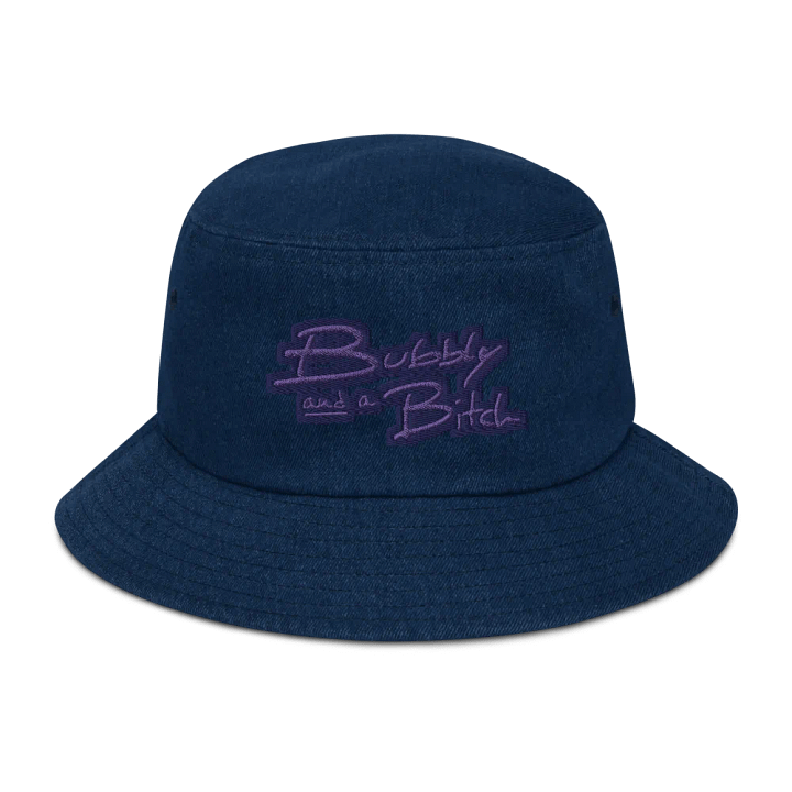 Bubbly and a B*tch (night) denim bucket hat product image (1)