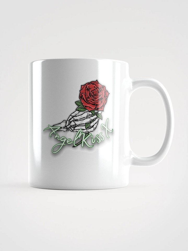 Skeletal Rose White Glossy Mug product image (3)