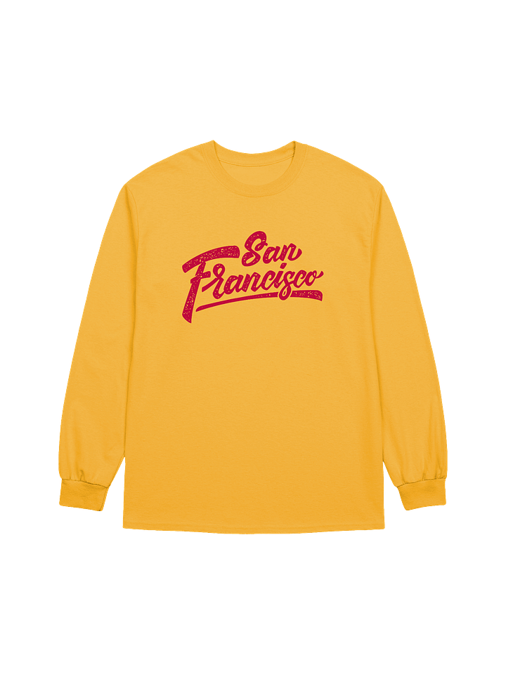 San Francisco Unisex Long Sleeve T-Shirt | Bold Red Script Design product image (1)