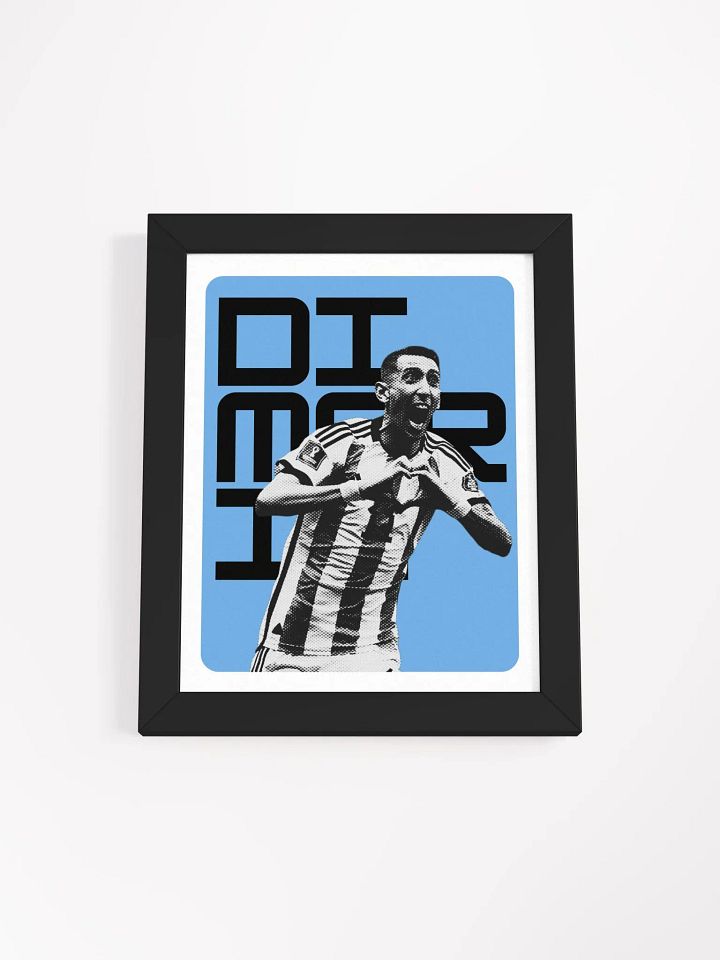 Angel Di Maria BW Argentina Name Art Framed Print product image (1)