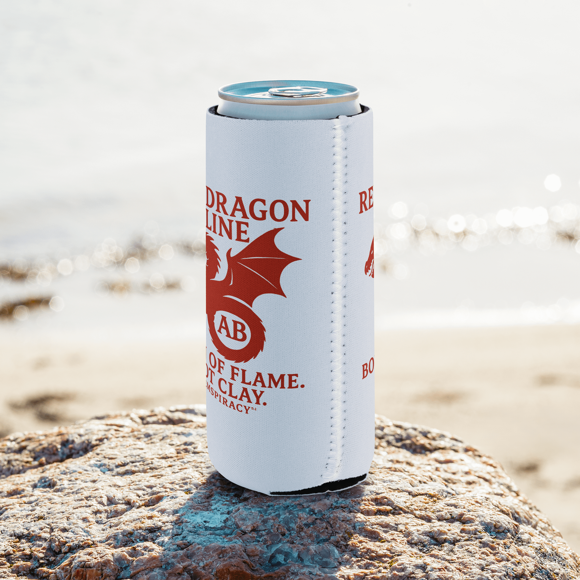 🔥 Red Dragon Can Cooler – "Made of Flame, Not Clay" 🔥 product image (8)
