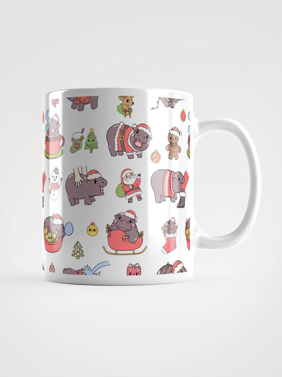 MOODENG'S CHRISTMAS WHITE GLOSSY MUG! product image (2)