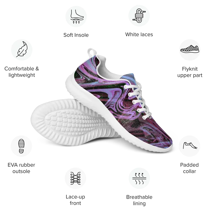 Psychedelic Swirl Women's Athletic Sneakers product image (1)