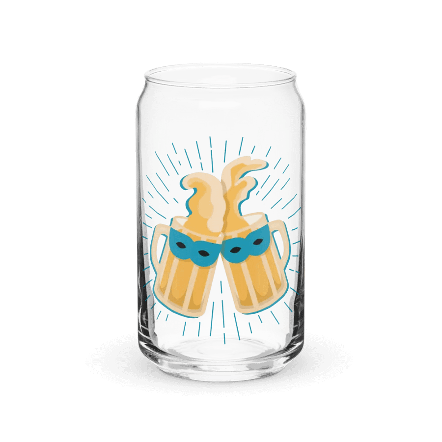 Masked Cheers Can-Shaped Glass product image (1)