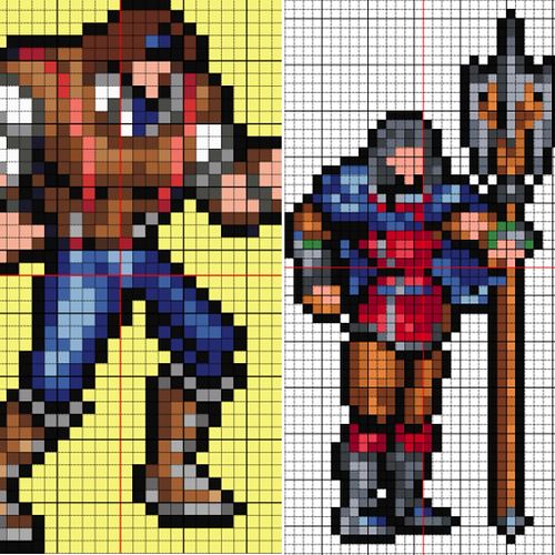Did you answer:
Prep work for making pixel art granny square blankets of the protagonists of Castlevania: Bloodlines? John Mo...