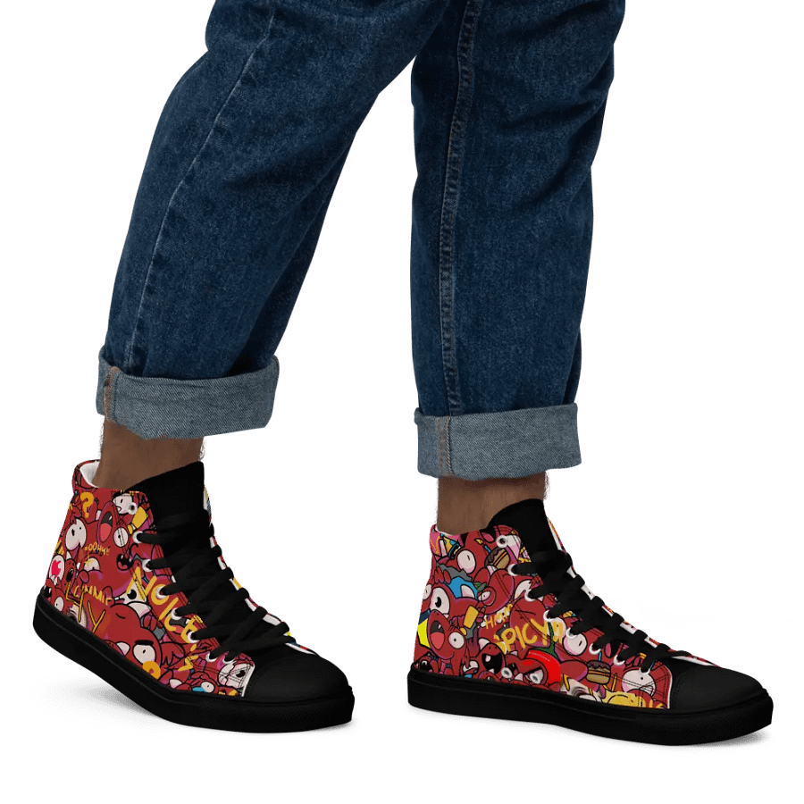 Chaos Draco Black Tongue High Top Canvas Shoes product image (12)