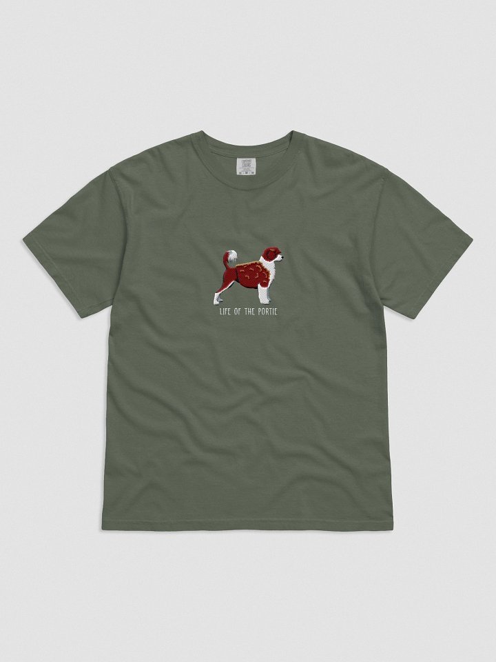 Life of the Portie T-Shirt(Embroidered) of a Portuguese Water Dog(Chocolate & White) product image (4)
