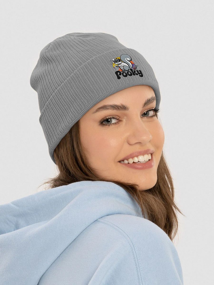 Organic Cotton Embroidered Beanie, Pooky' the mad scientist product image (7)