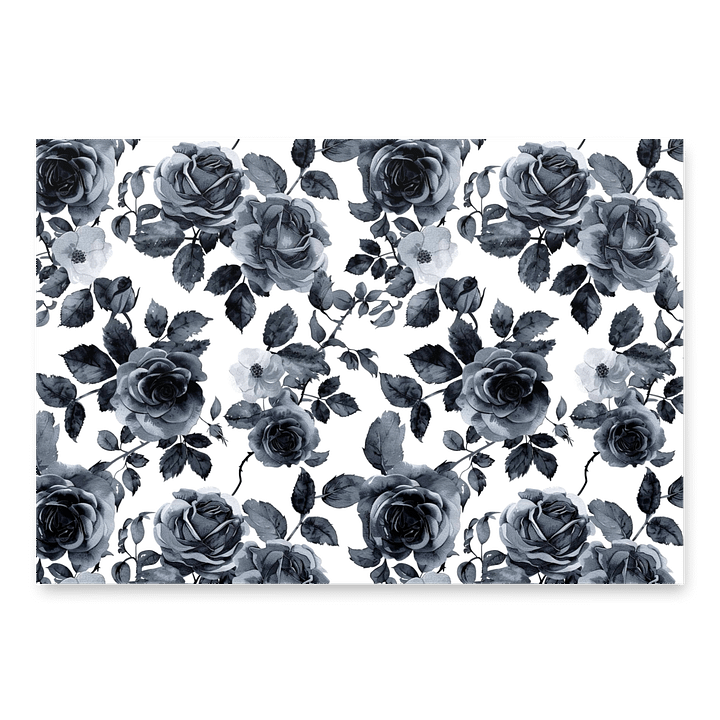 Monochrome Rose Wrapping Paper Set product image (2)