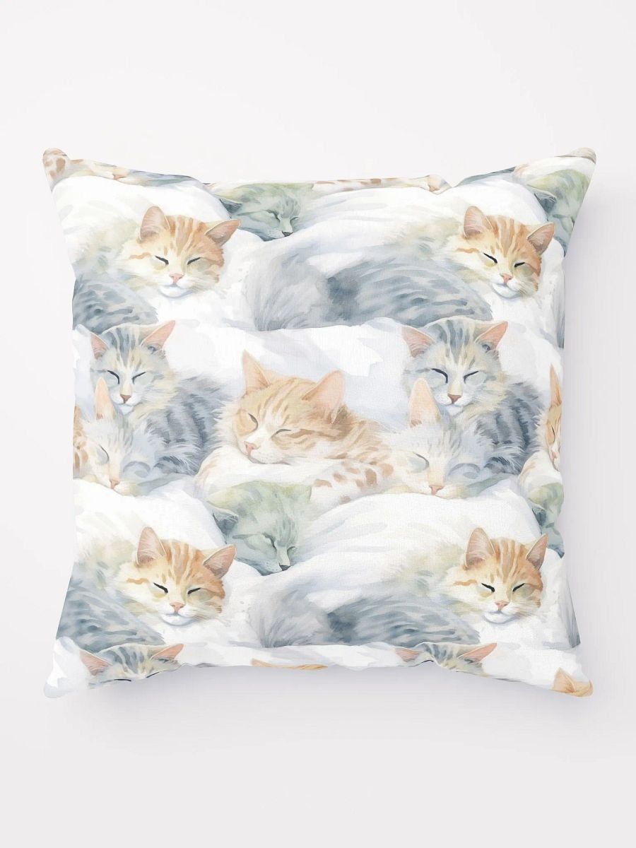 Pillow with cat print product image (5)
