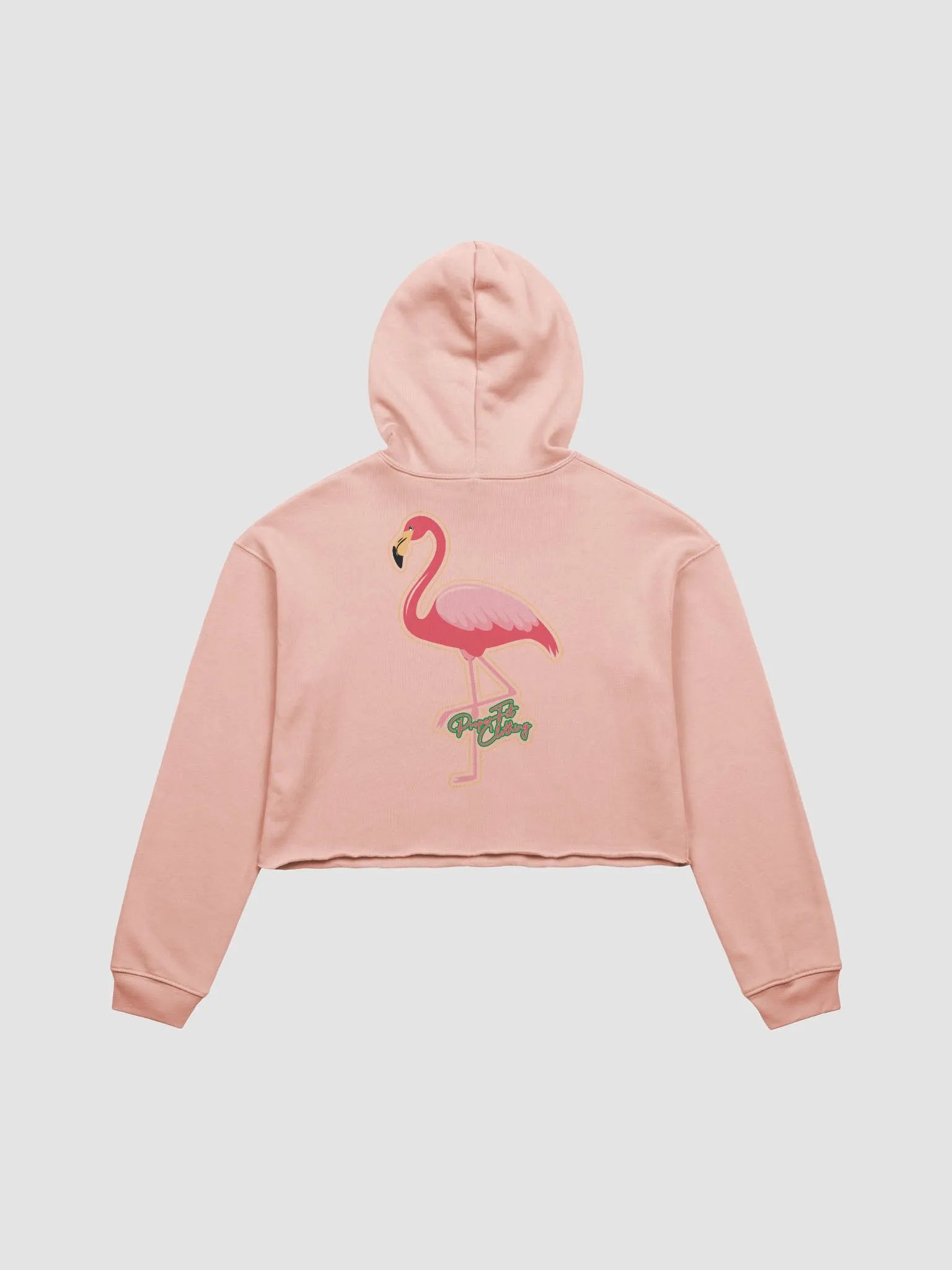 Flamingo Paradise Fleece Crop Hoodie product image (1)