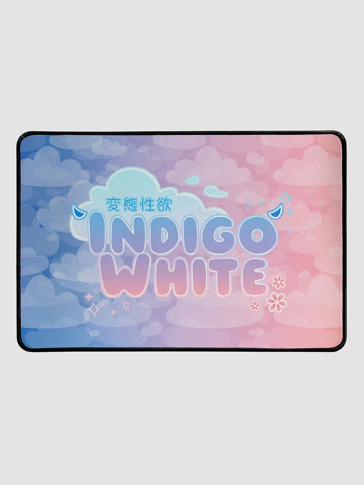 Indigo White Logo Desk Mat product image (1)