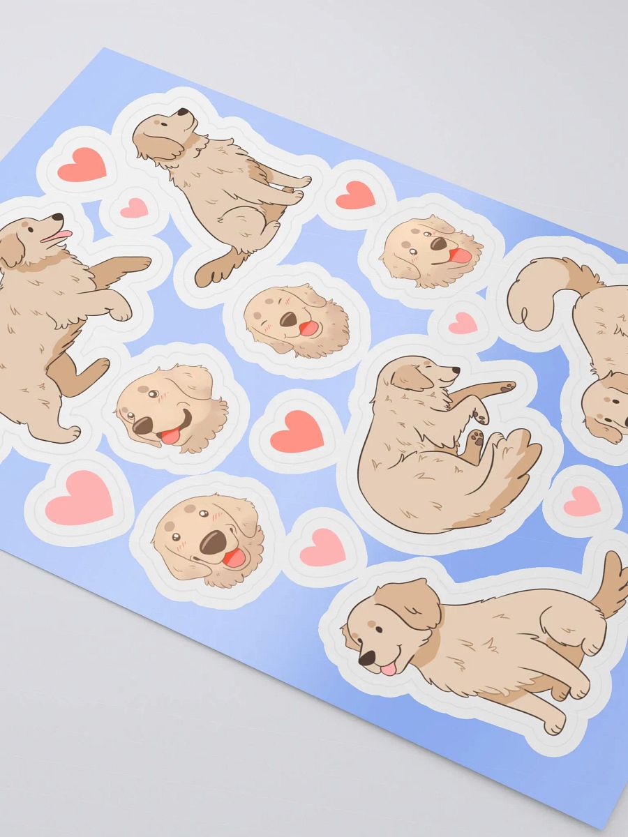 Light Golden Retriever Sticker Sheet product image (3)