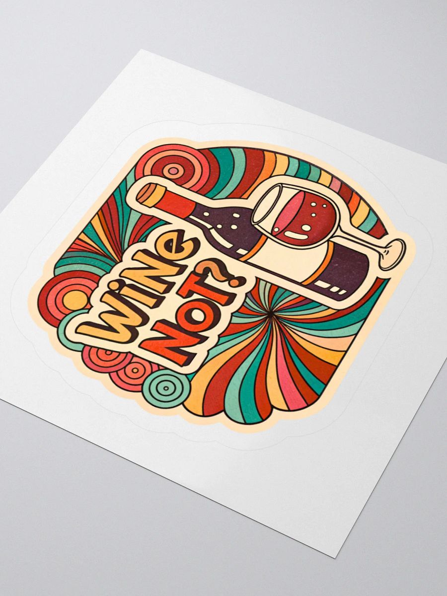 Wine Not? Retro Kiss Cut Sticker product image (8)