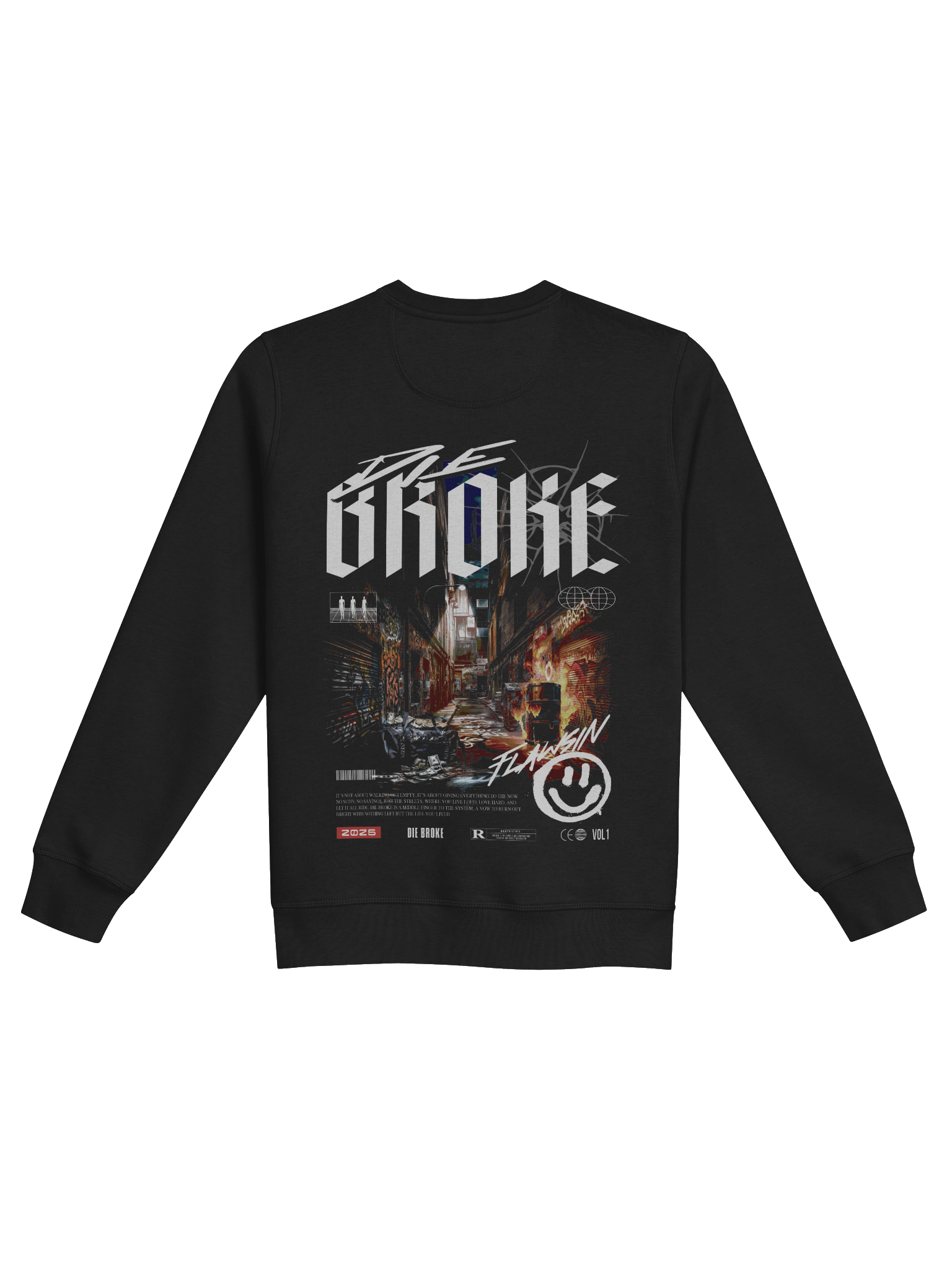 Team Flawsin Die Broke Premium Sweat Shirt product image (2)