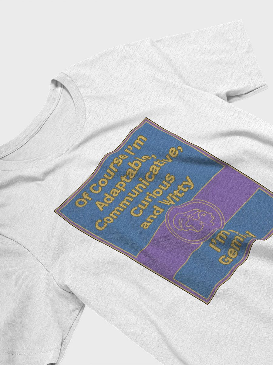 Of Course I’m Gemini Zodiac Sign T-Shirt, Zodiac Sign Vibes T-Shirt, Gemini T-Shirt, Astrological T-shirt product image (4)