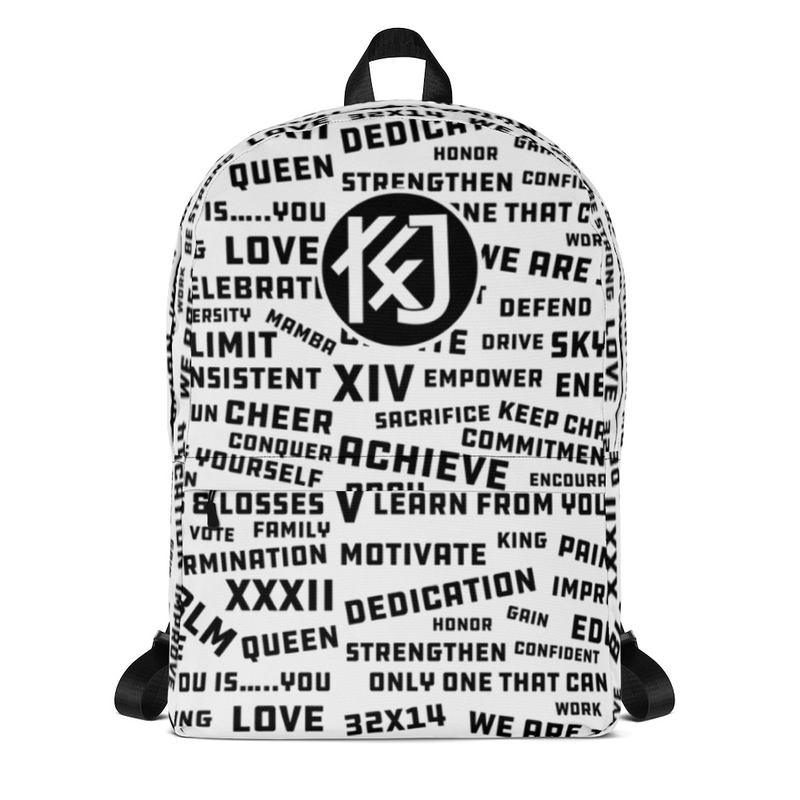 KJ White Backpack product image (1)