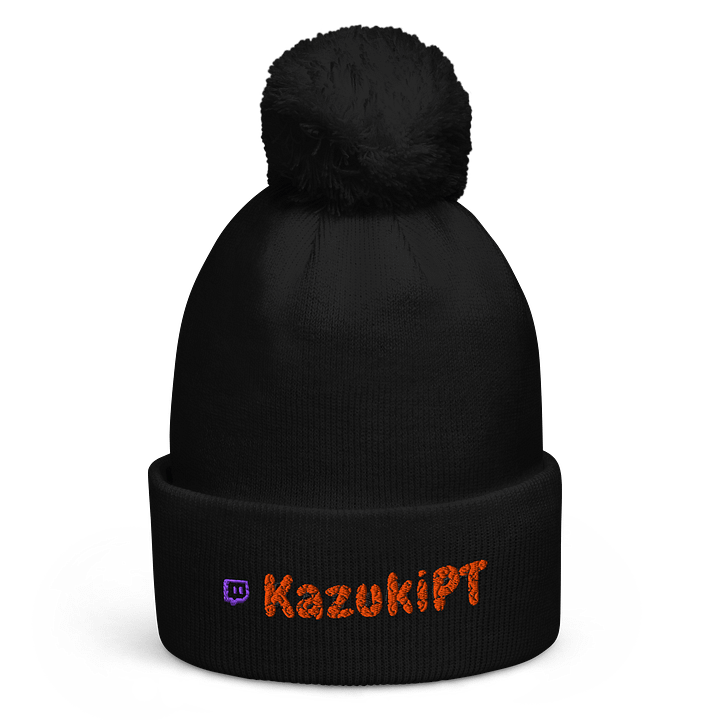 KazukiPT Character-Filled Logo Pom-Pom Beanie product image (1)