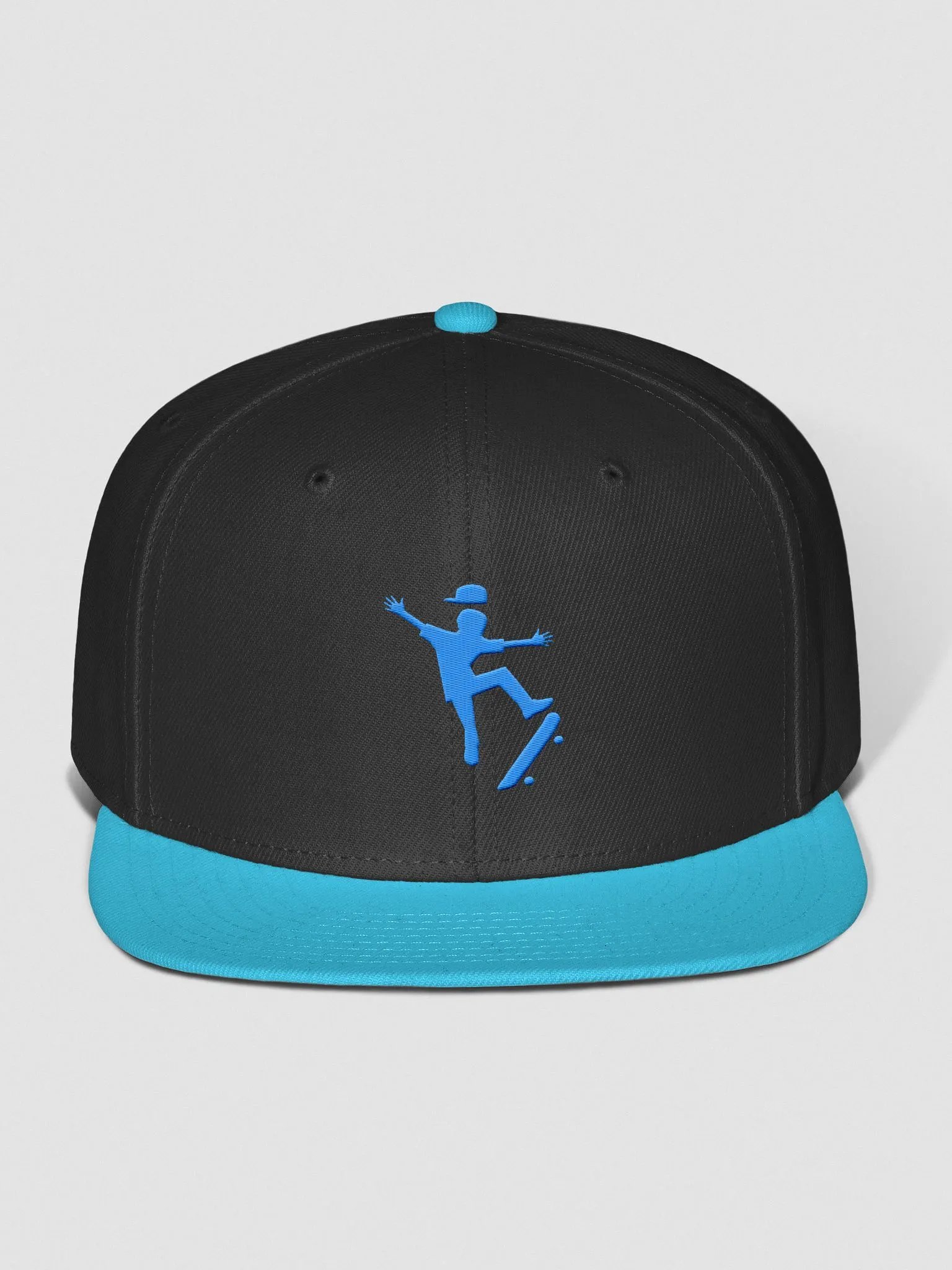 Dazzle Deck Black & Aqua Blue Baseball Cap product image (1)