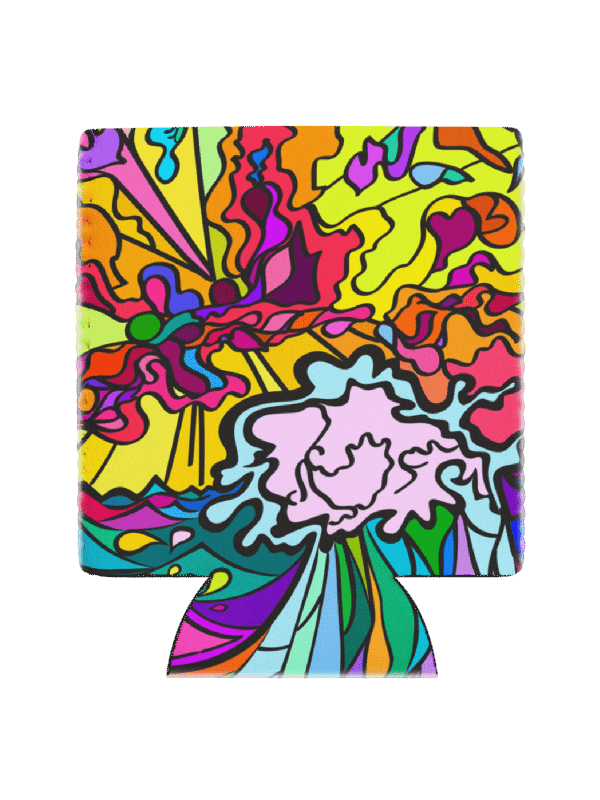 Vibrant Swirls Can Cooler - Wave at Sunset product image (5)
