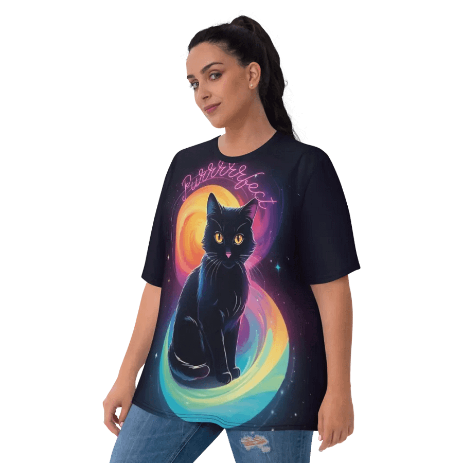 Cat Purrrrfect All Over Print T-shirt product image (3)
