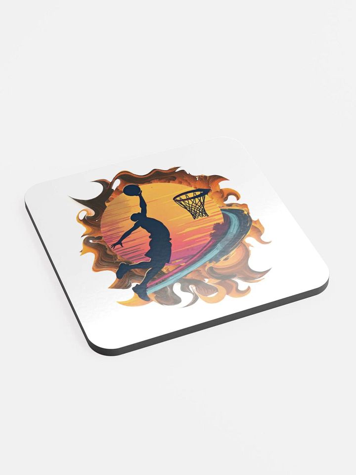 Space Shooter Basketball Sunset Slam Dunk Coaster Set product image (2)