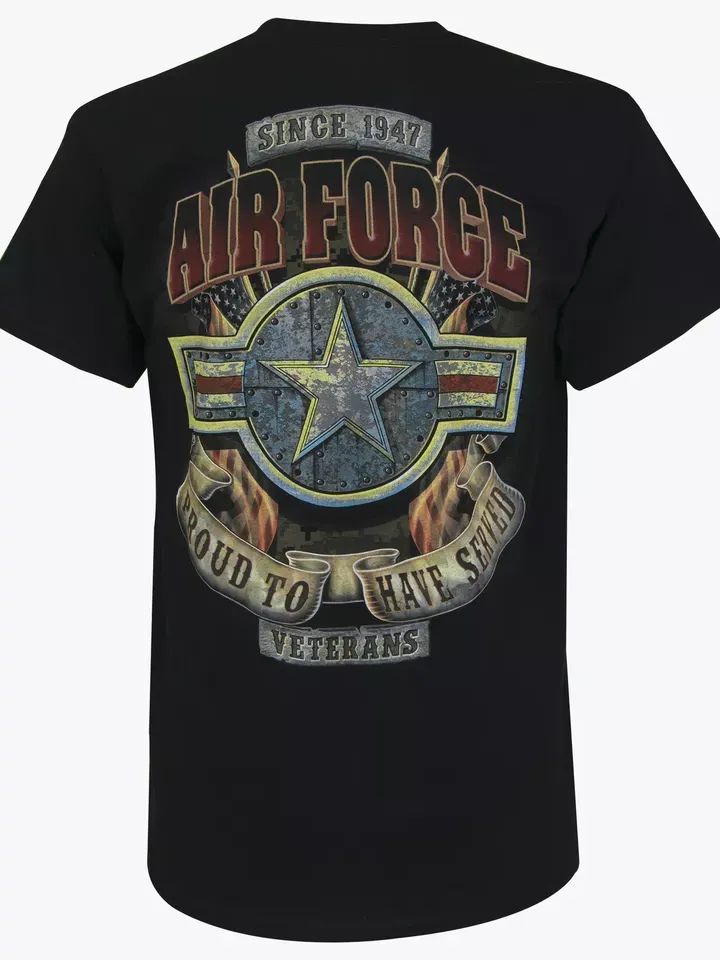 Air Force Veterans "Proud To Have Served" Men's Graphic T-Shirt in Black, XL product image (2)