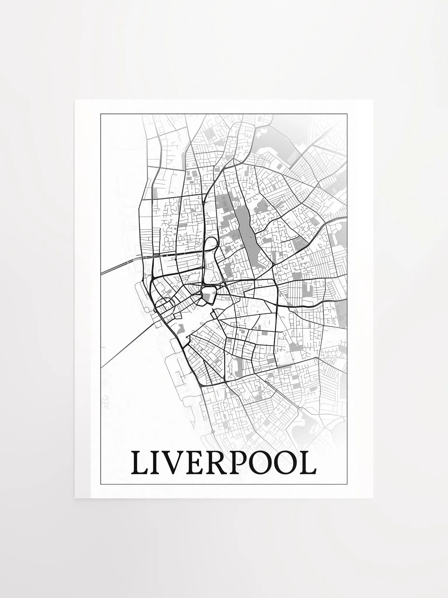 Liverpool, England, city map print product image (3)
