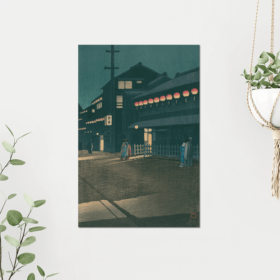 Night Scene at Soemoncho District, Osaka - Kawase Hasui product image (3)