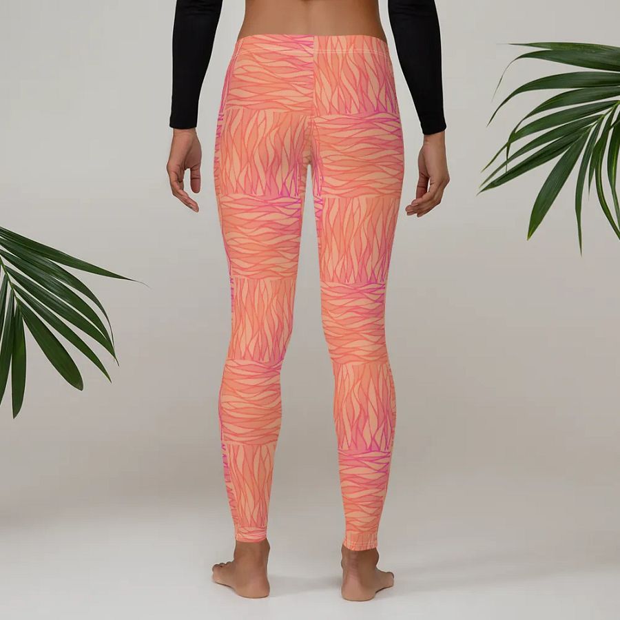 Peach All-Over Print Leggings product image (5)
