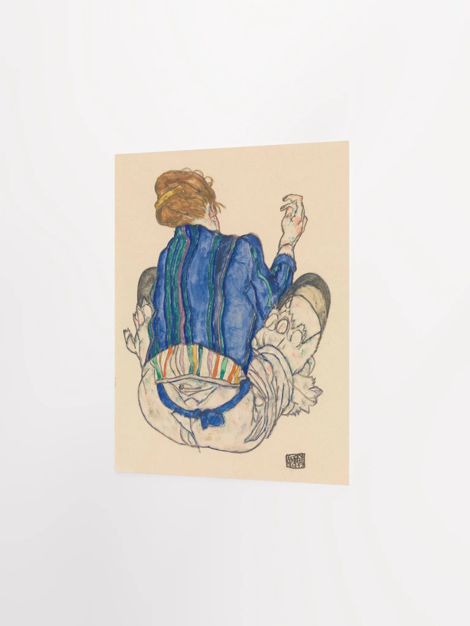 Seated Woman, Back View (1917) by Egon Schiele product image (23)